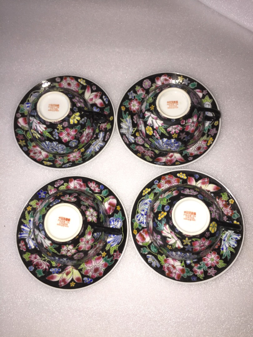 粉彩  茶入 煎茶道具 七十年代物 中国景德鎮