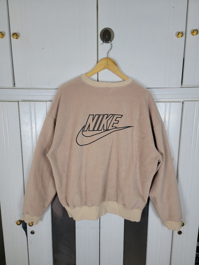vintage nike spellout sweatshirt beige