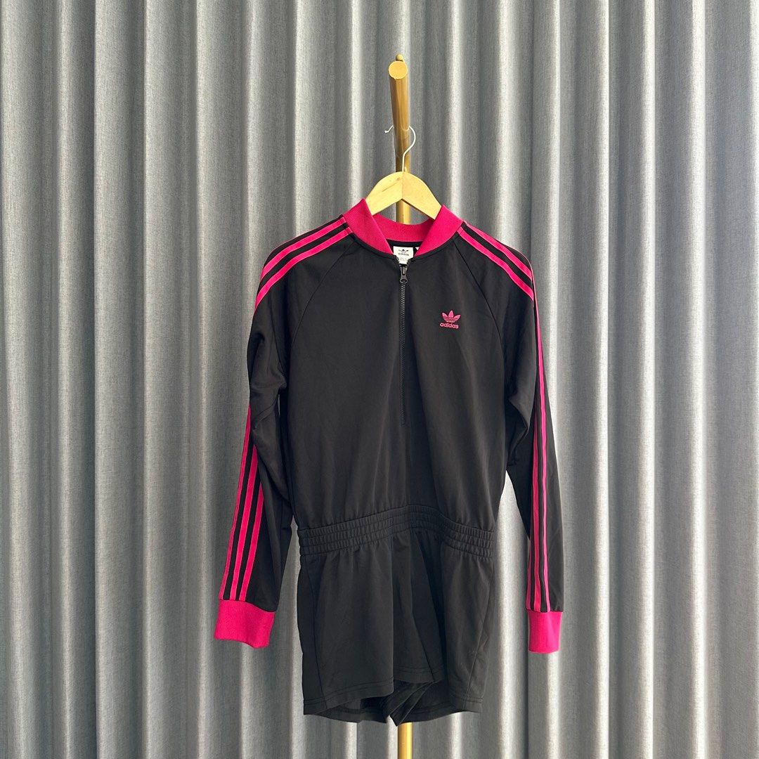 Adidas Leoflage Black Long Sleeve Mini Jumpsuit Sporty Sport Authentic Branded