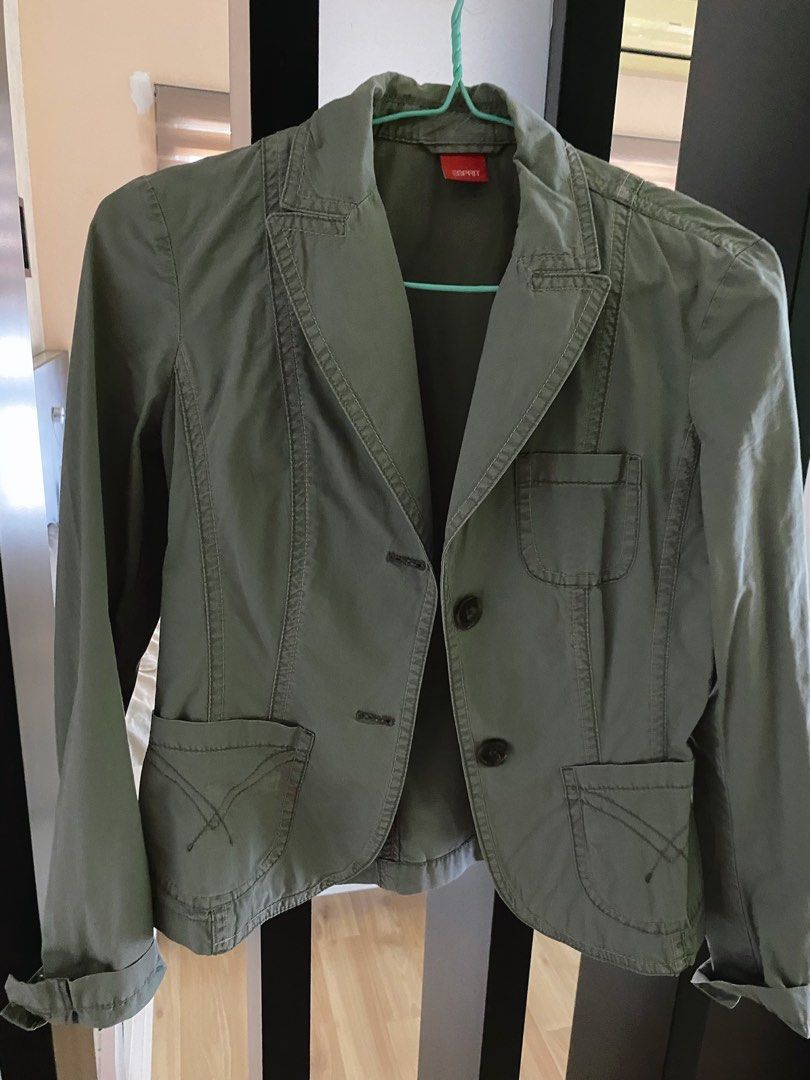 Army green light jacket new arrivals