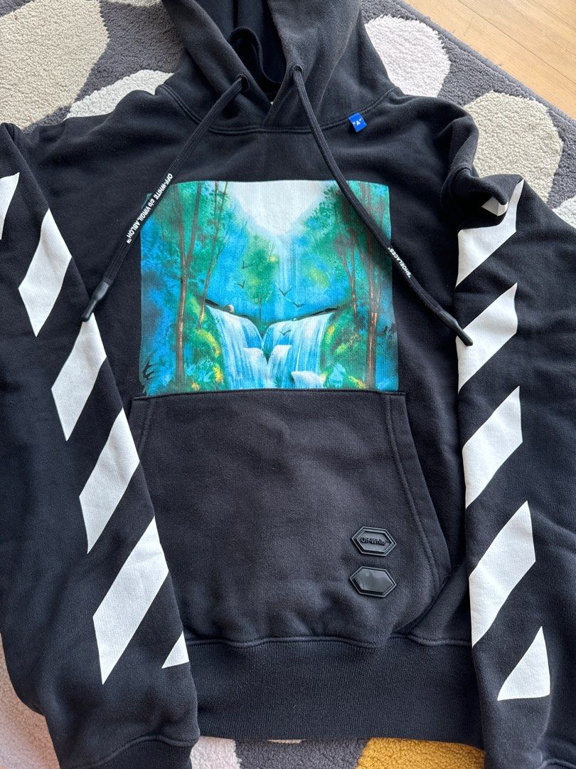 Off white waterfall hoodie discount