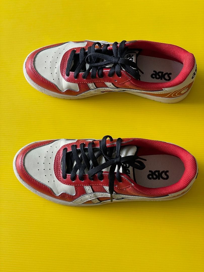 Asics Basketball Series Sneakers Euro 41.5 White Body Red Stripes Black Laces Priced to Sell