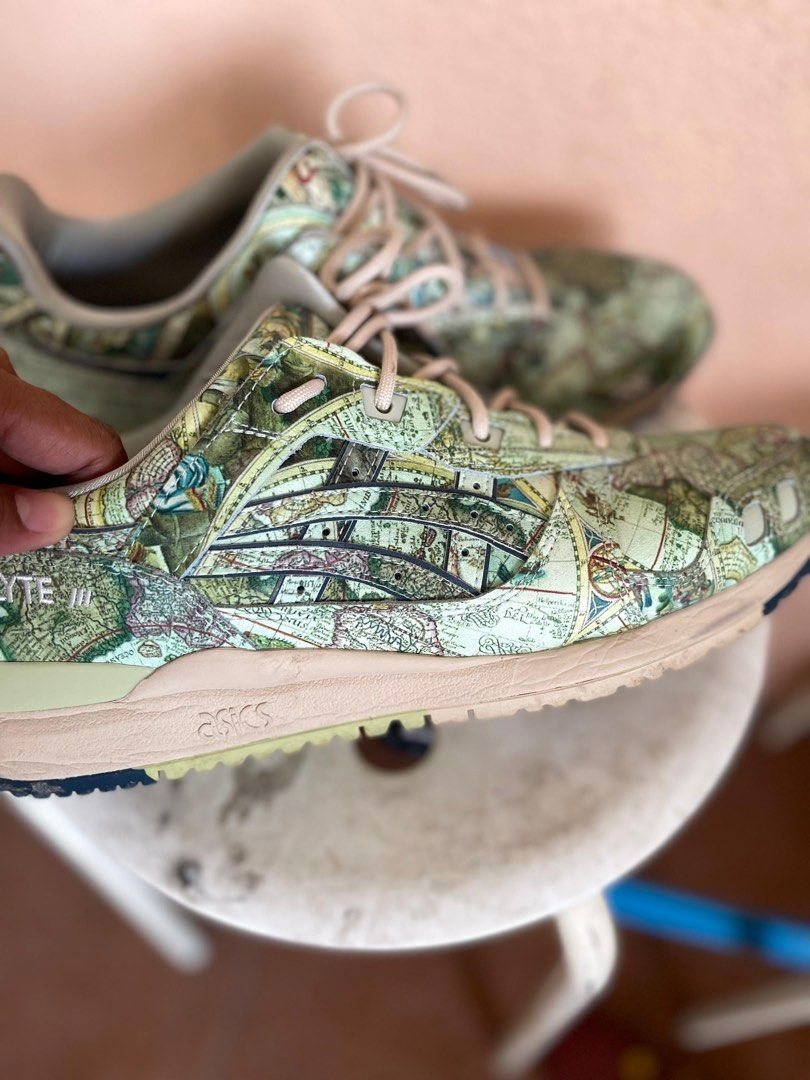 Atmos x asics gel lyte 3 world map shop