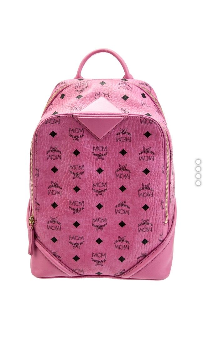 Authentic MCM pink Duke backpack Luxury Bags Wallets on Carousell