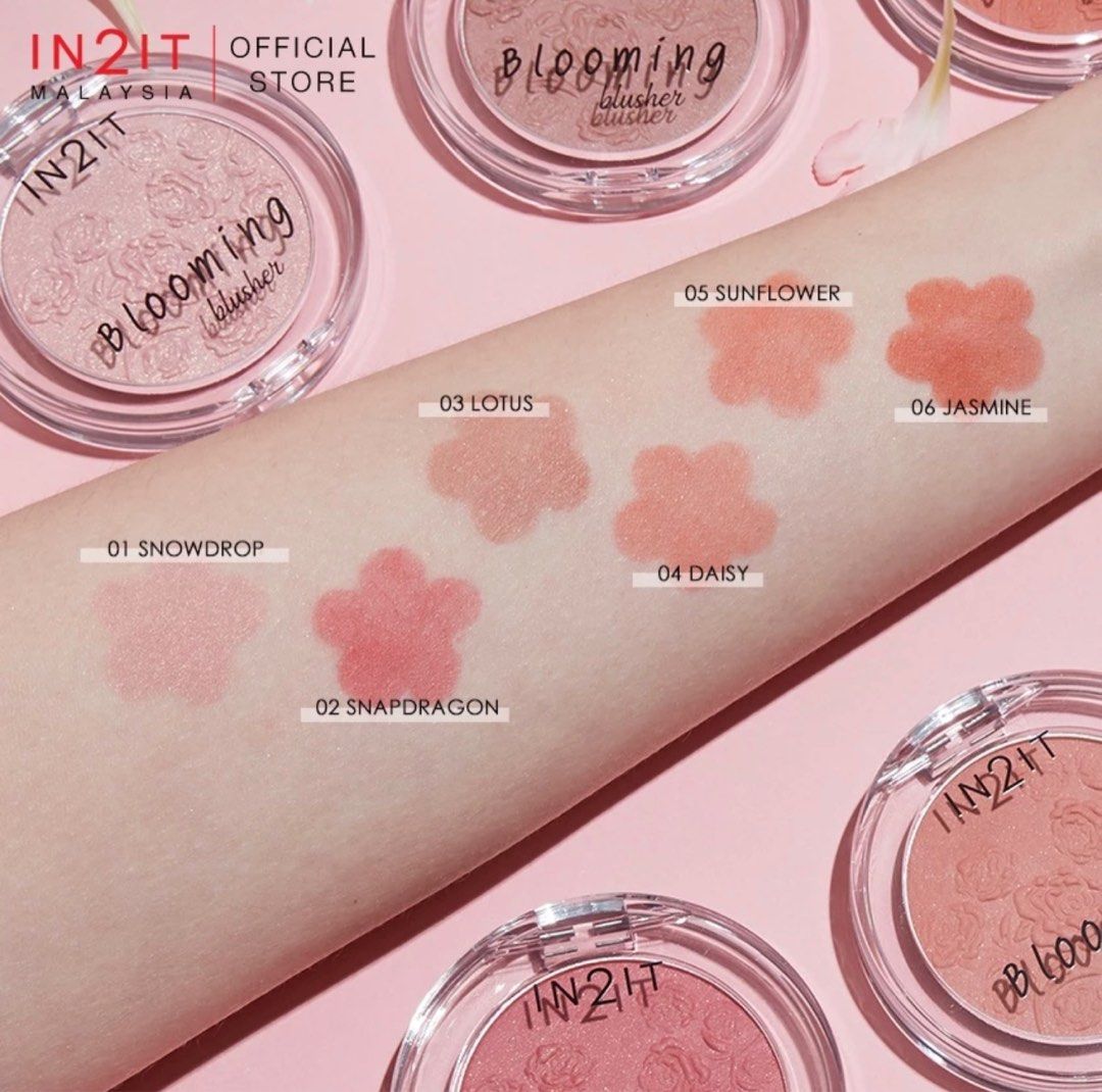 Blooming Blusher IN2IT code Lotus, Beauty & Personal Care, Face, Makeup