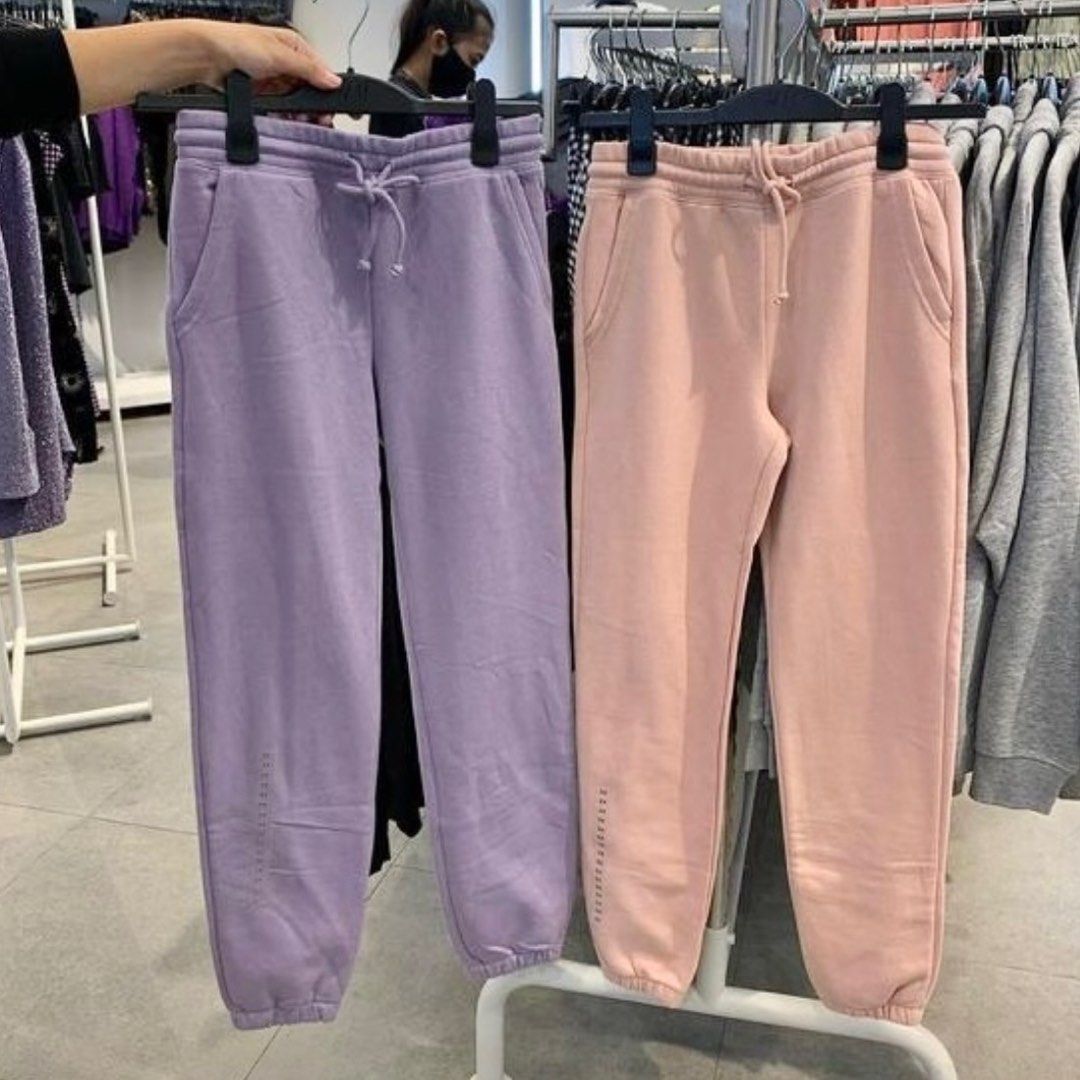 BNWT H M Pants Purple Lilac Pink Sweatpants Joggers Pastel