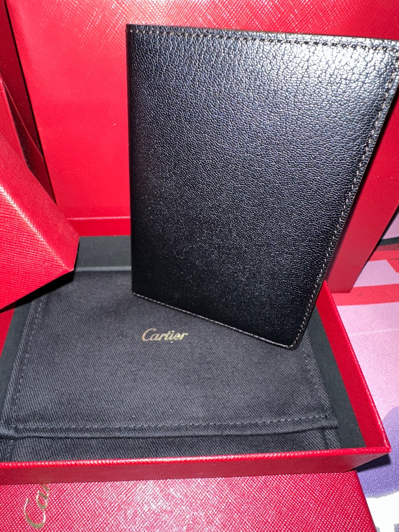 Cartier passport holder black Luxury Accessories on Carousell
