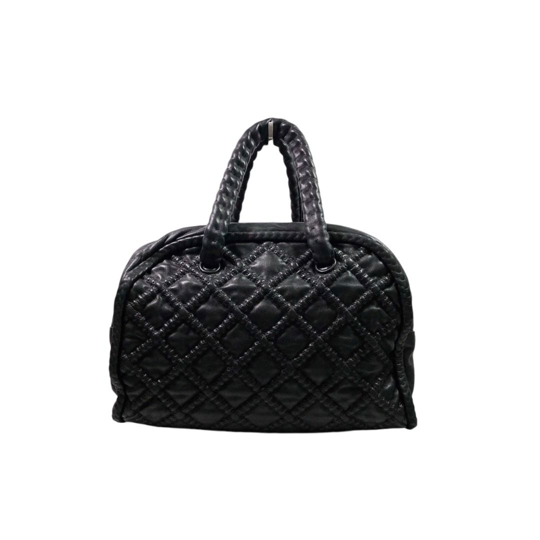 Chanel Hidden Chain Bowler Bag in Black Lambskin, Luxury, Bags ...
