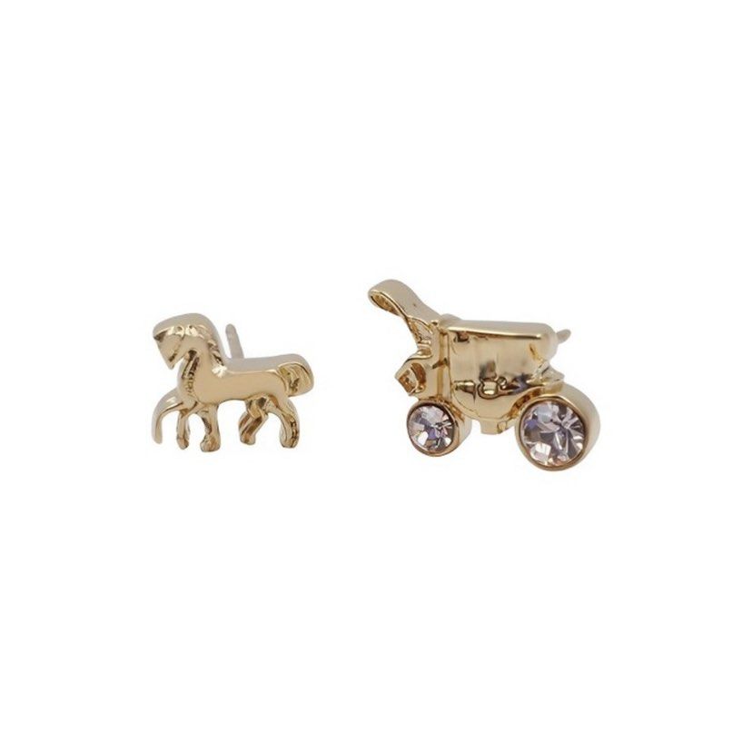 Coach horse and carriage stud earrings
