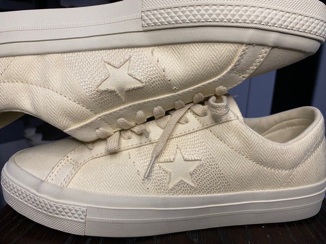 Converse cons one star low herringbone soft dune (bnwb), Fesyen