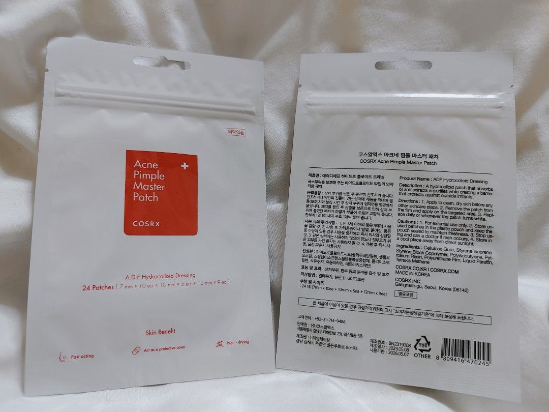 Cosrx Acne Pimple Master Patch 24 Patches 💯 ON HAND (Category: Face Care) located in Manila. Submitted by sparkspiceph (Listing ID 1325982318, Image 1). Description: Original COSRX Pimple Patch 24 Patches Onhand Shipped from Korea 💯 Made in Korea (You can check the photo as a reference. Fake ones can be obfuscated using stickers to hide the place where it is manufactured. Others may indicate that they are made in China, hence there are stickers