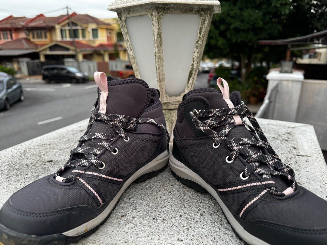 Decathlon Women s Waterproof Hiking Boots NH100 Mid WP Women s Fashion Footwear Boots on Carousell