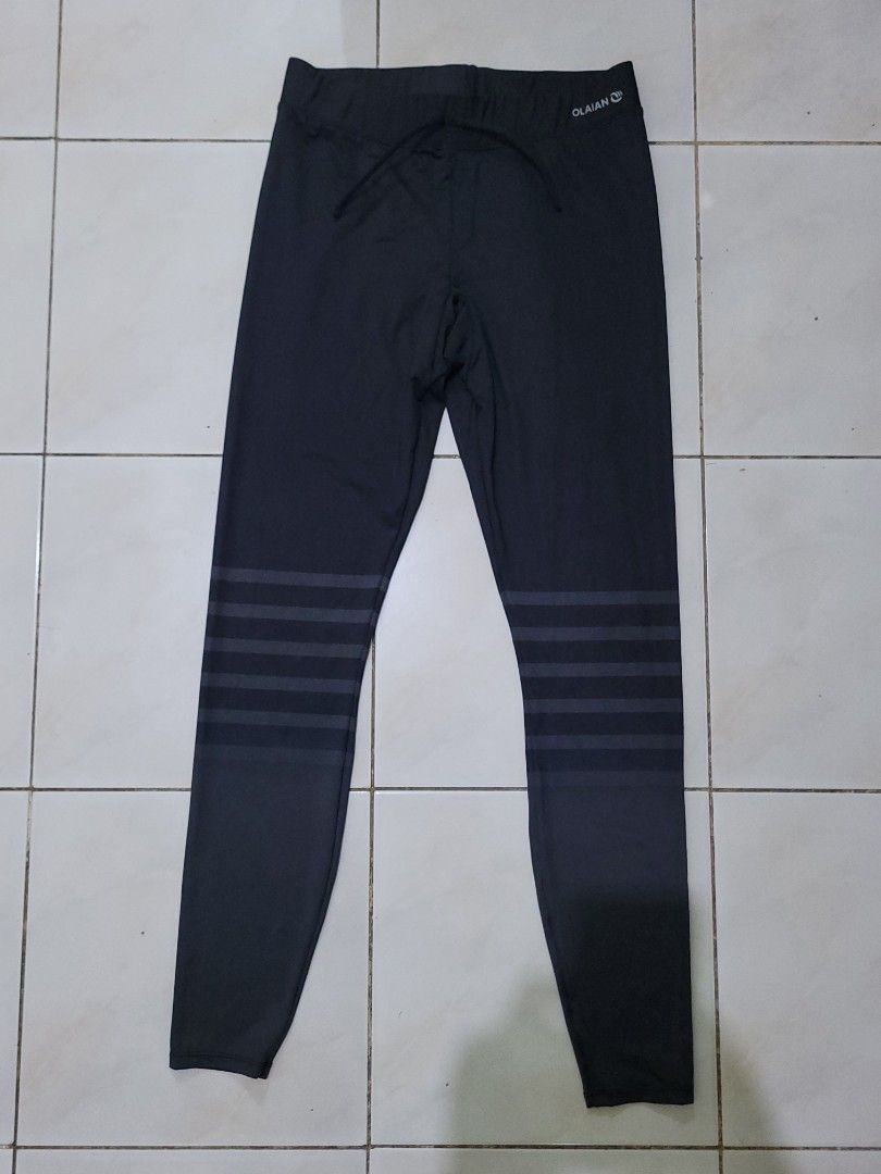 Decathlon UV protection leggings (Category: Activewear) located in Makati City. Submitted by austinjon (Listing ID 1326060609, Image 1). Description: 📣 100% polyester. Original price: PHP 990. SPF 50. https://www.decathlon.ph/p/100-men-s-uv-protection-surfing-leggings-slate-blue-olaian-8805080.html 📏 Measurements (inches) ▫️Length: 36 ▫️Inseam: 28 ▫️Waist: 29-30. RFS: Used once, no longer fits me. Issue/s: None..