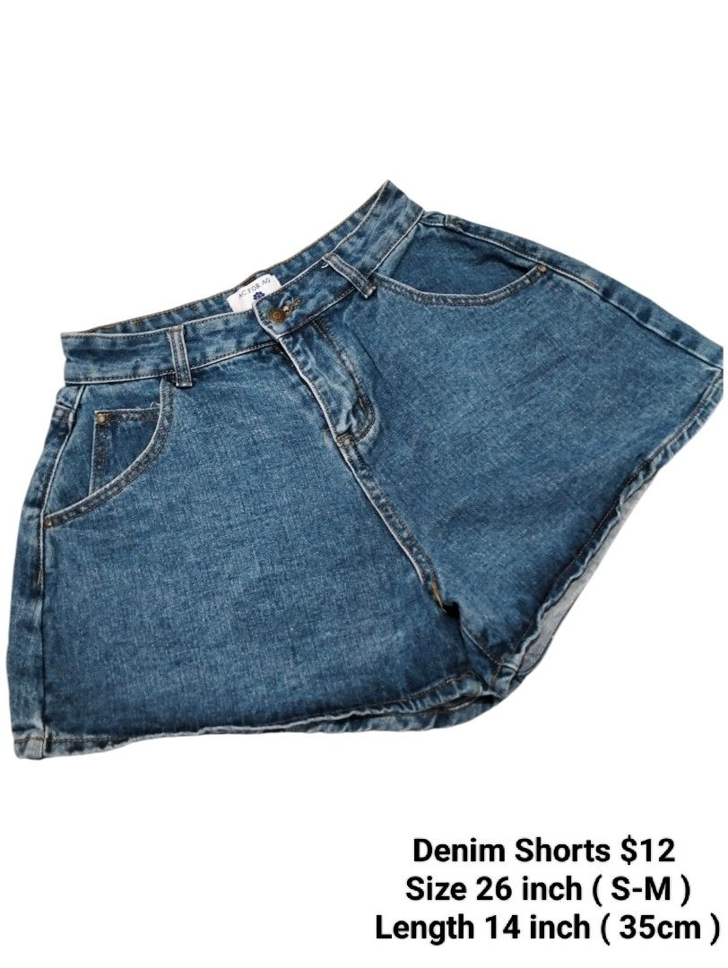 Denim Shorts 7 Size 26 High Waist BN Women s Fashion Bottoms Shorts on Carousell