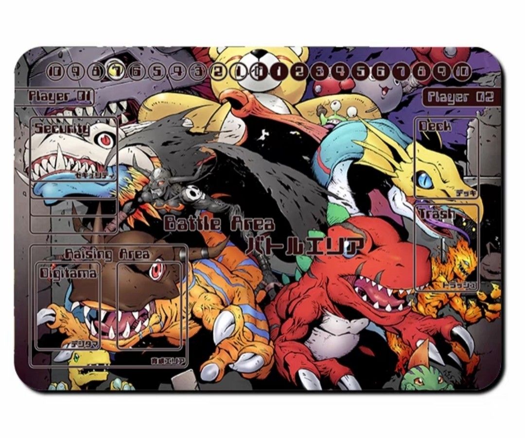 Digimon Trading Card Game Duel Playmat PS1 digimon + free bag, Hobbies &  Toys, Toys & Games on Carousell