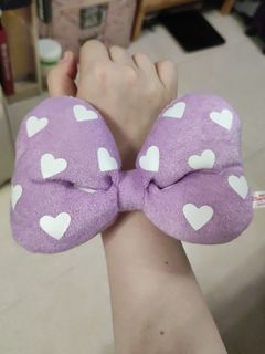 日本Disney迪士尼大蝴蝶結心心橡筋/頭飾64210510266369110