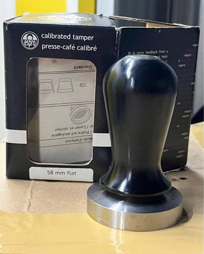 Espro calibrated tamper (Category: Coffee Machines & Makers) located in Makati City. Submitted by destash_princess (Listing ID 1325999600, Image 1). Description: ESPRO calibrated tamper 58 mm flat Comes with box Bought for $100 US.