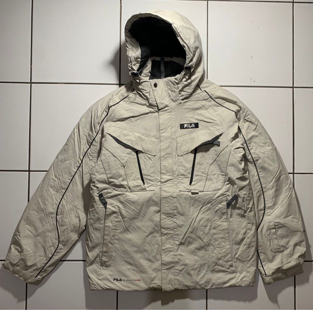 Fila Snowboard Jacket Fesyen Pria Pakaian Baju Luaran di Carousell