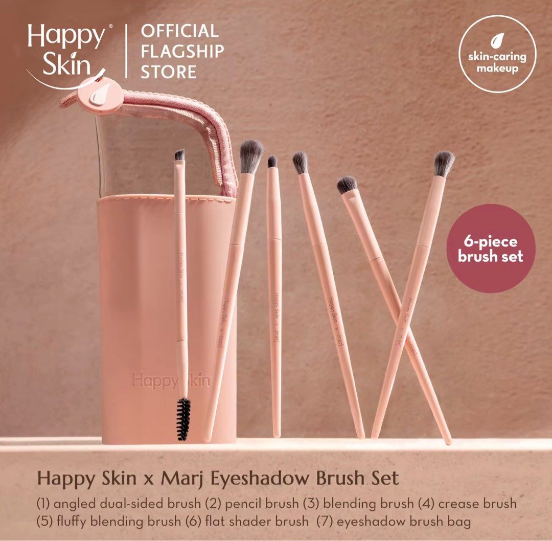 Happy Skin x Marj Eyeshadow Brush Set (Category: Makeup) located in Quezon City. Submitted by shop.sola (Listing ID 1326018126, Image 1). Description: Brand new SRP ₱1,499.