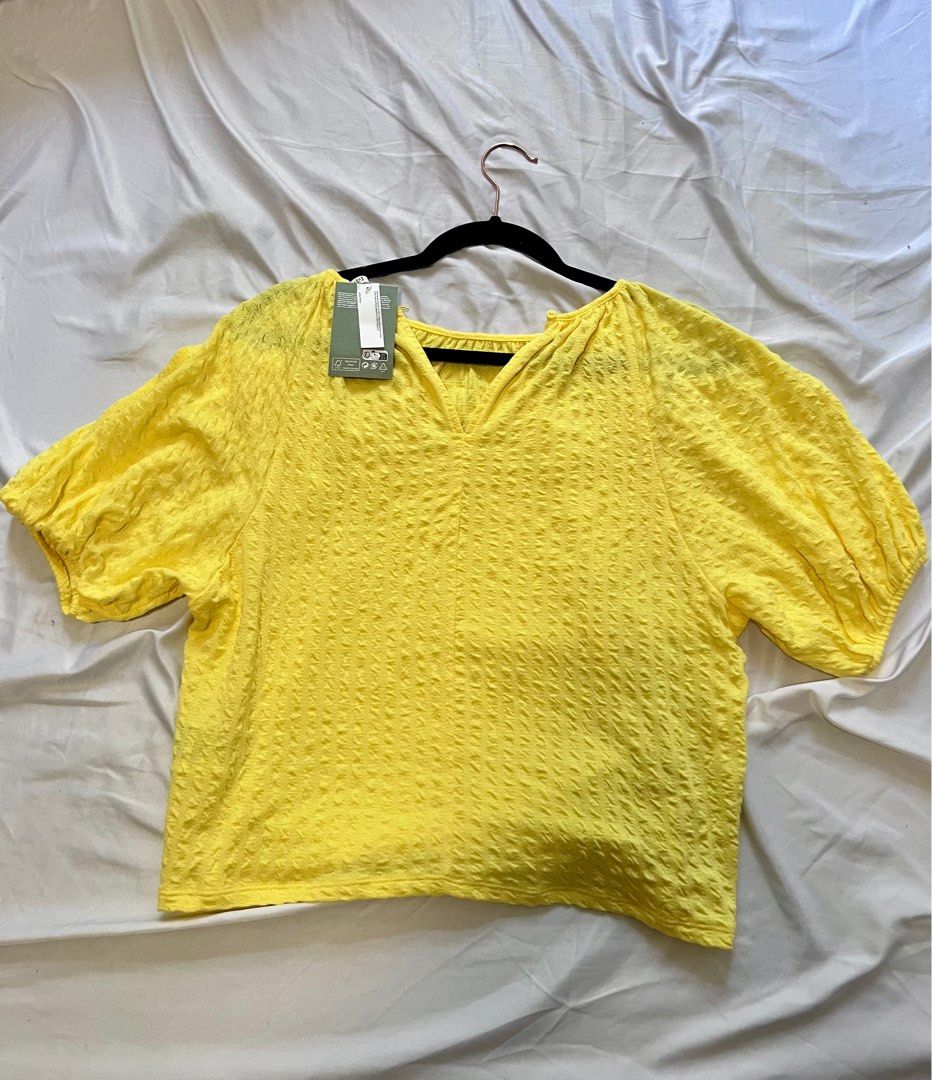 H&m yellow blouse 2025