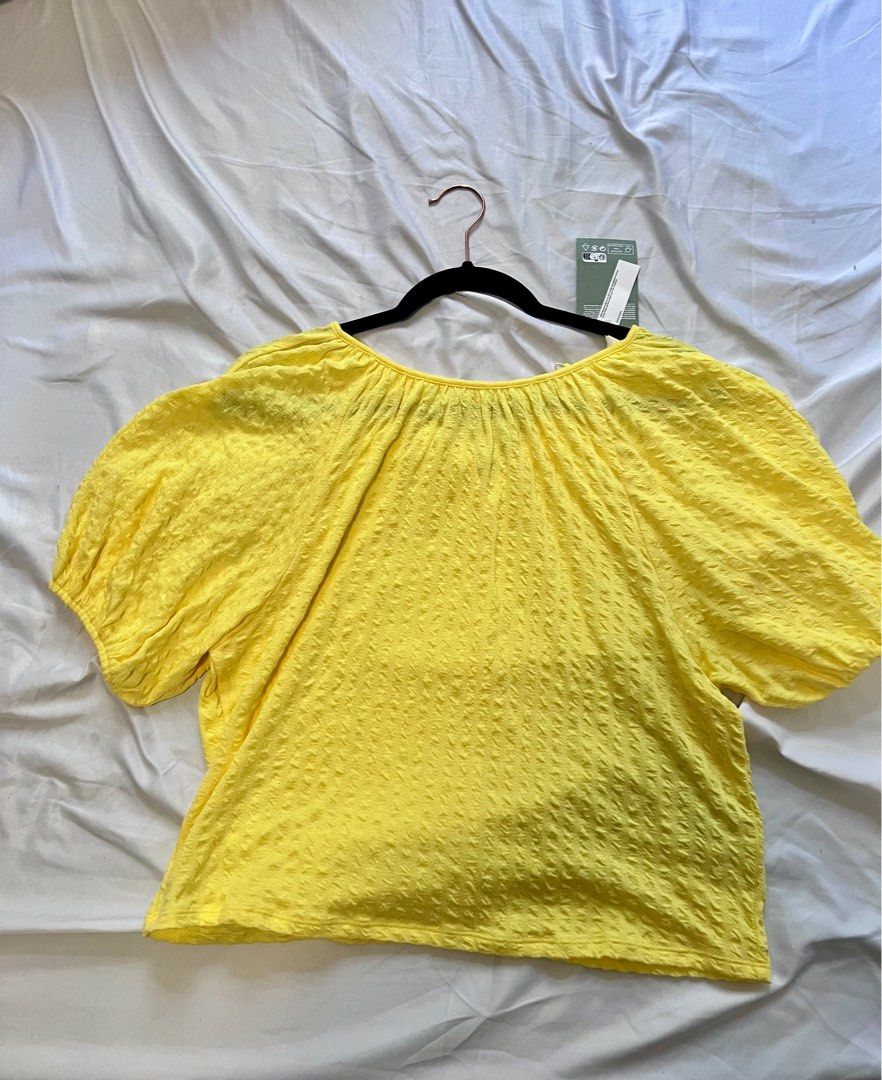 H&m yellow blouse on sale