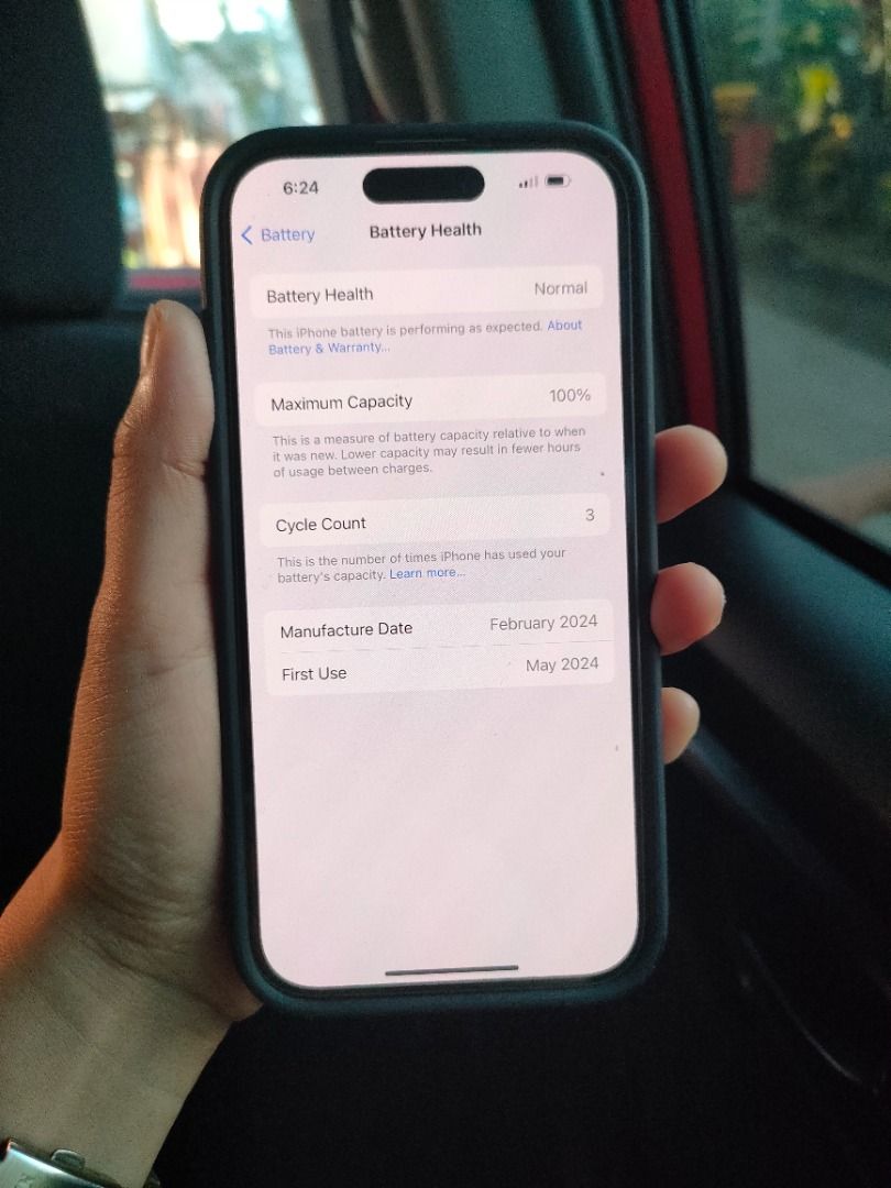 Iphone 15 Green 128gb (Category: iPhone 15 Series) located in Caloocan City. Submitted by jellycakes. (Listing ID 1326107865, Image 2). Description: Selling my 4 months old Iphone 15 128gb Color: Green With Original Box and USB C chord Free Casing With Tempered Glass Battery Health: 100% Model: A3092 RFS: upgrade #iphone15 #brandnew #batteryhealth #green.