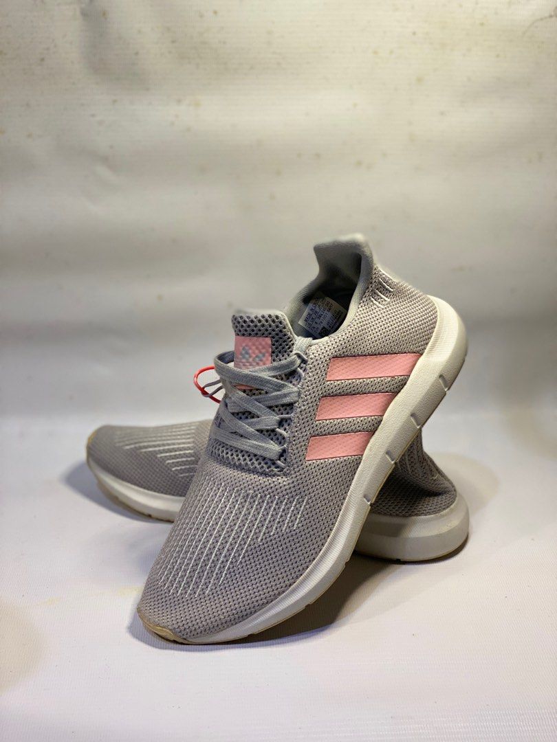 Jog Running Grey with Ice Pink Stripe shoes kid women knit UK6 Men s Fashion Footwear Sneakers on Carousell