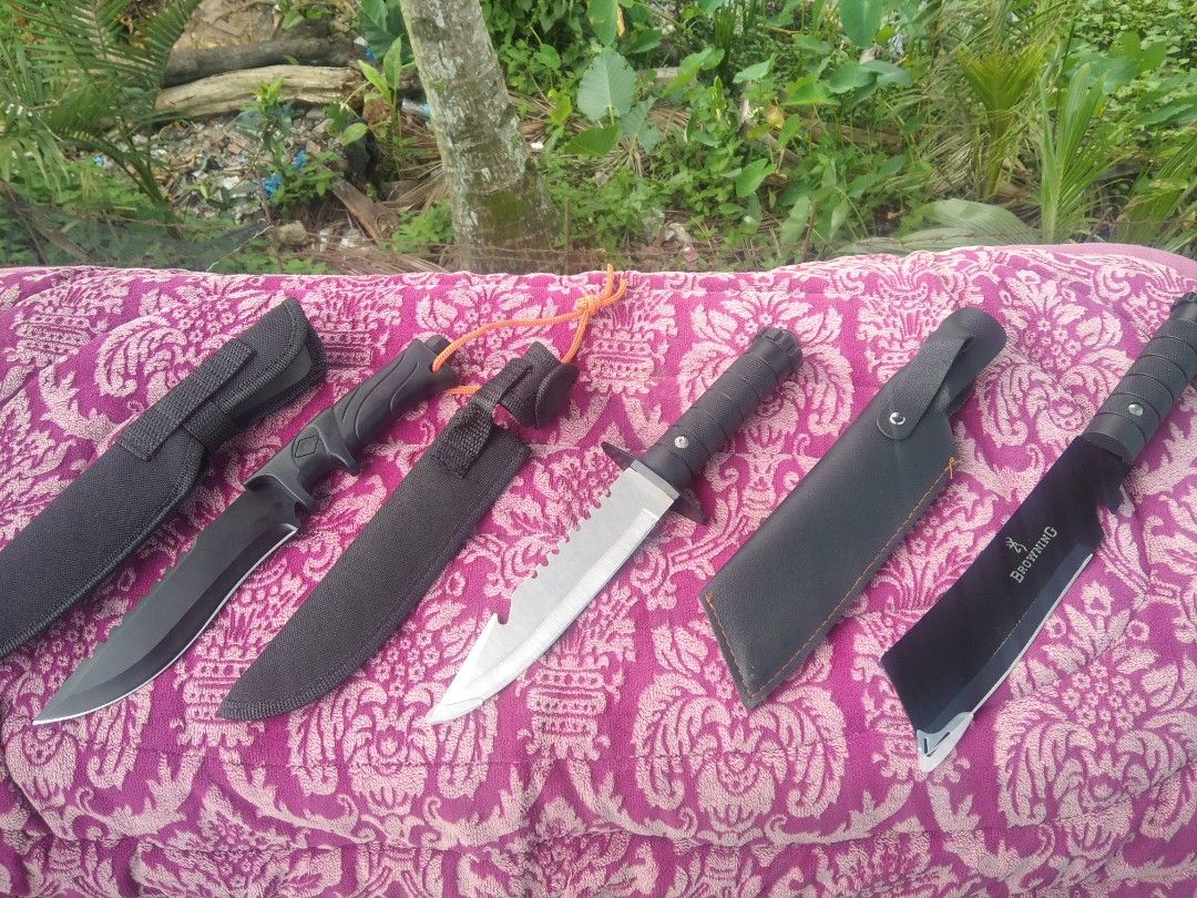 Jungle or tactical knife and folding knife (Category: Hiking & Camping) located in Tagum. Submitted by wakokoagus18518 (Listing ID 1325984014, Image 2). Description: all items are brand new price range: 200 to 800 available size's 16 cm 18 cm 20 cm 22 cm 25 cm 27 cm payment transaction is COP by LBC for safe transaction but you can also pay in full for more info add me in my Facebook account for actual picture and videos of the items . have a goo