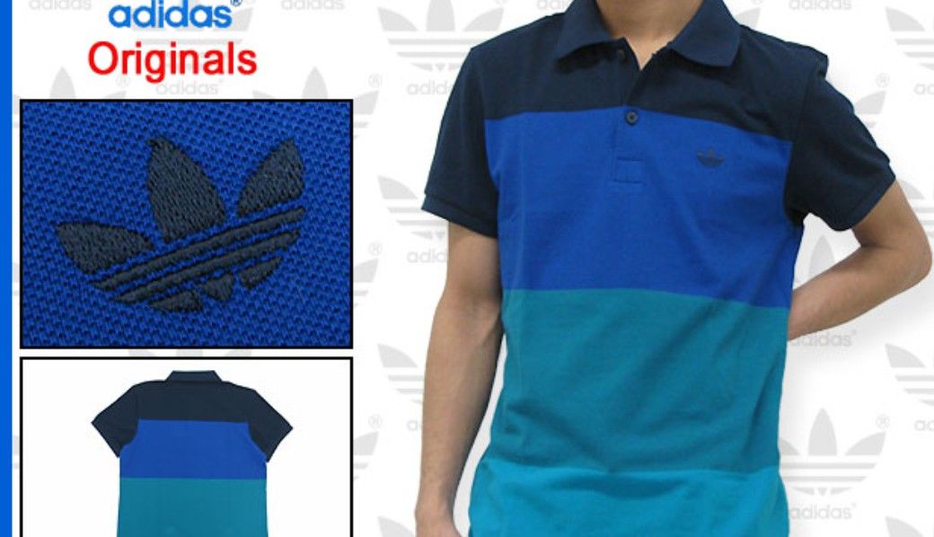 KAOS POLO COLOR BLOCK ADIDAS ORIGINAL Fesyen Pria Pakaian Atasan di Carousell