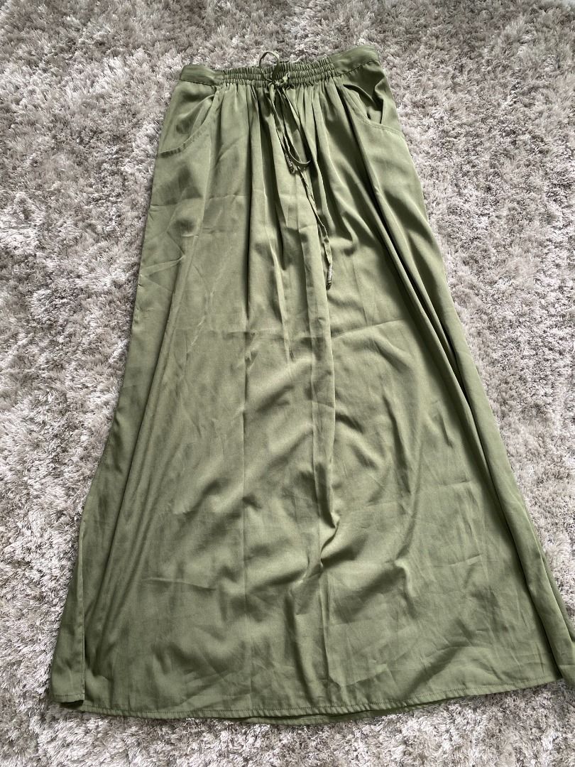 Khaki Maxi Skirt Primark Size S Women s Fashion Bottoms Skirts on Carousell