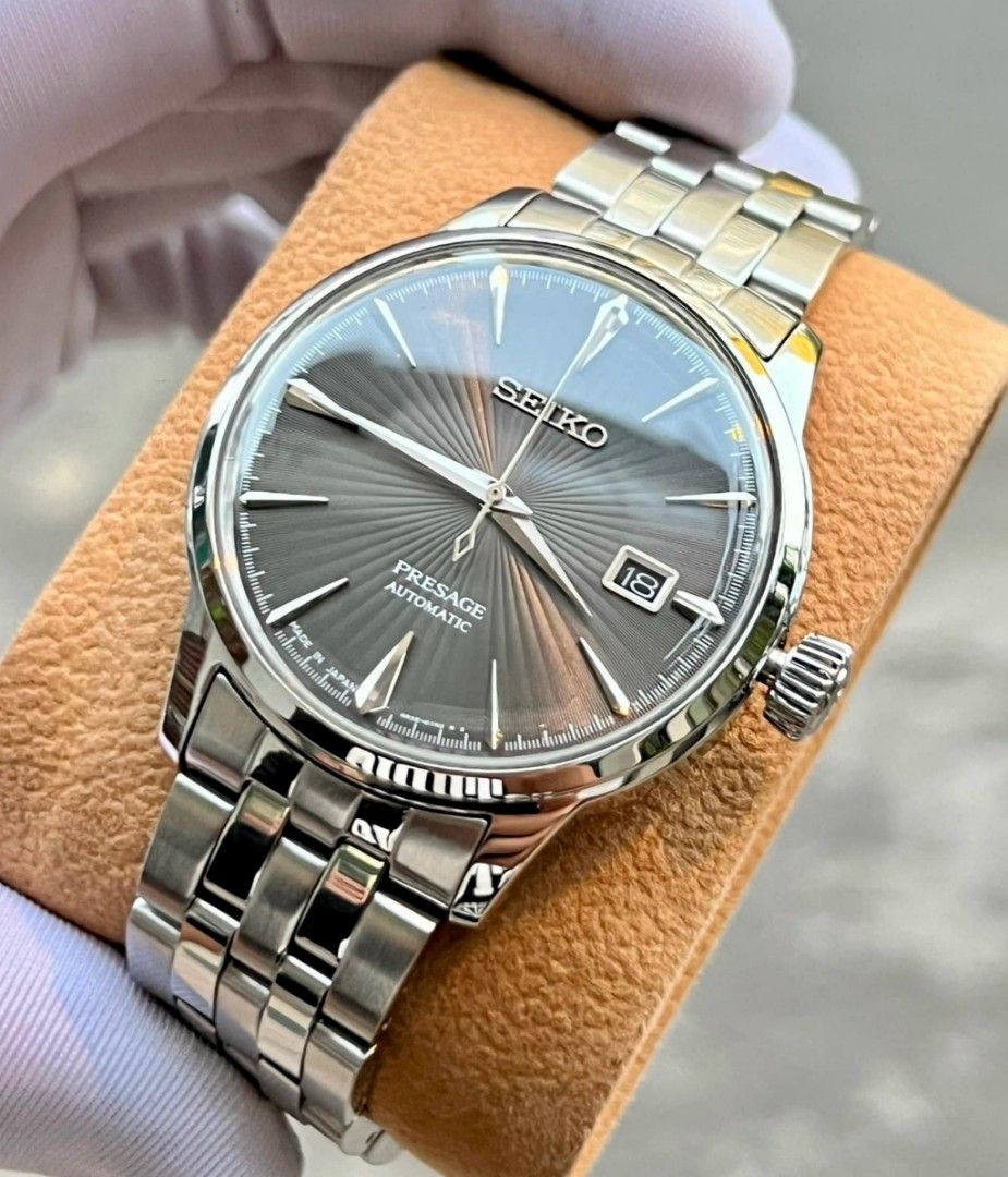Lowest Price SEIKO PRESAGE COCKTAIL TIME SRPE17 Men s Automatic Textured Black Sunray Dial Stainless Steel Watch srpe17 srpe17j srpe17j1 Birthday
