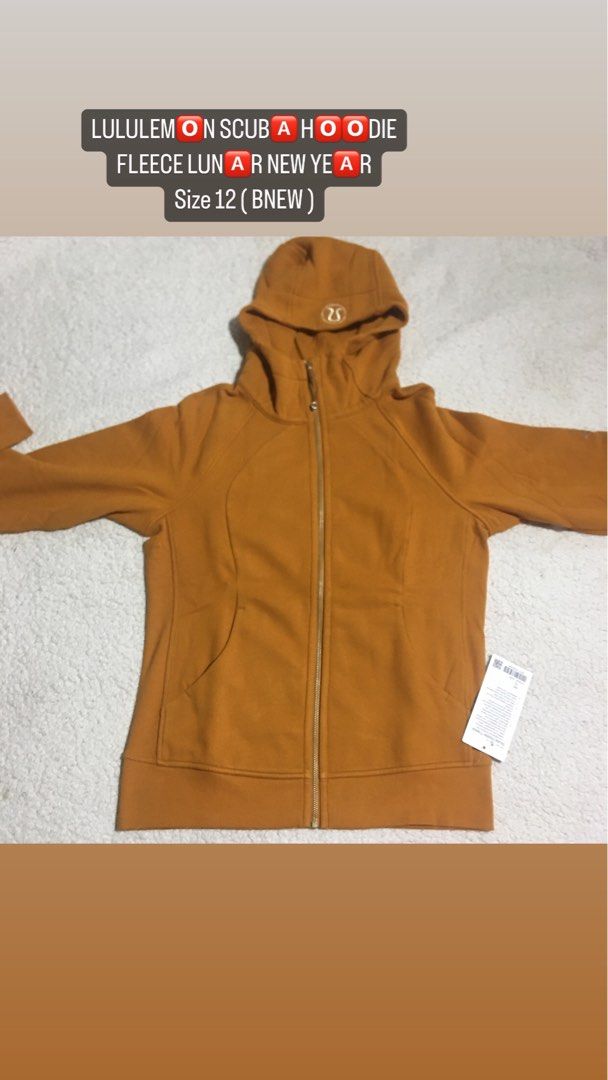 LULULEMON SCUBA HOODIE FLEECE LUNAR NEW YEAR WITH FREE CHARLES AND KEITH TRUNK TWO WAY BAG Women s Fashion Coats Jackets and Outerwear on Carousell