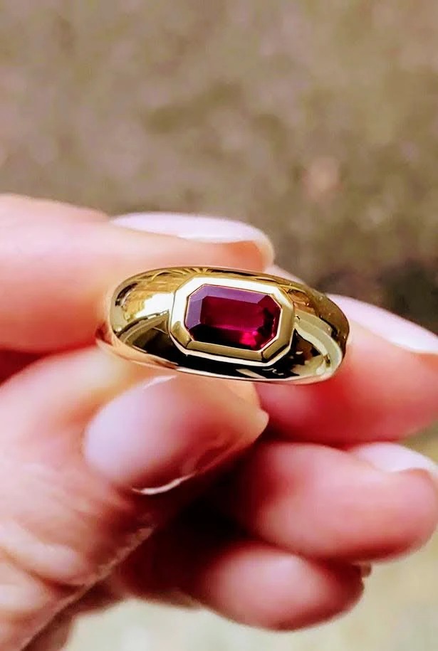 Custom ruby ring top