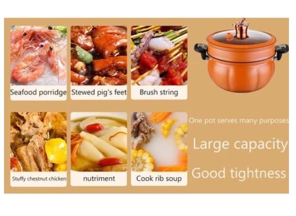 Micro Pressure Cooker Maifan Stone Soup Pot Pumpkin Shaped Non