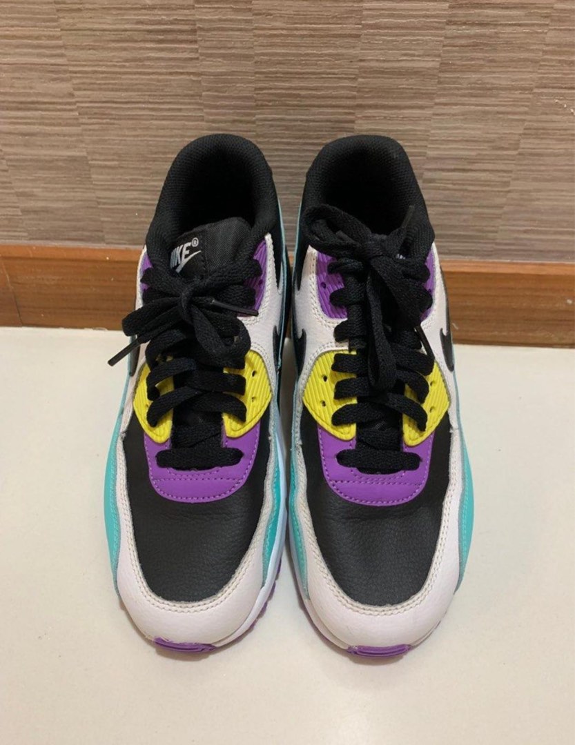 nike air max 90 black bright violet white