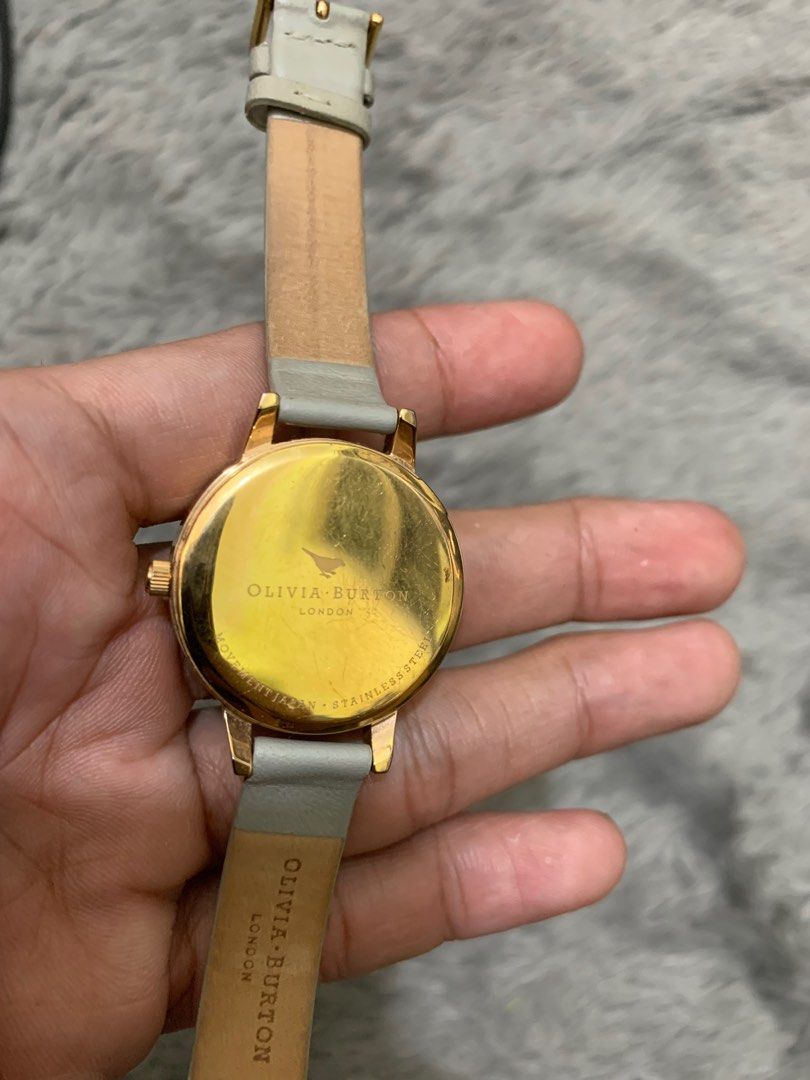Olivia Burton OB16FS87 3D Daisy Ladies Dual Tone Dial Peach Leather Strap