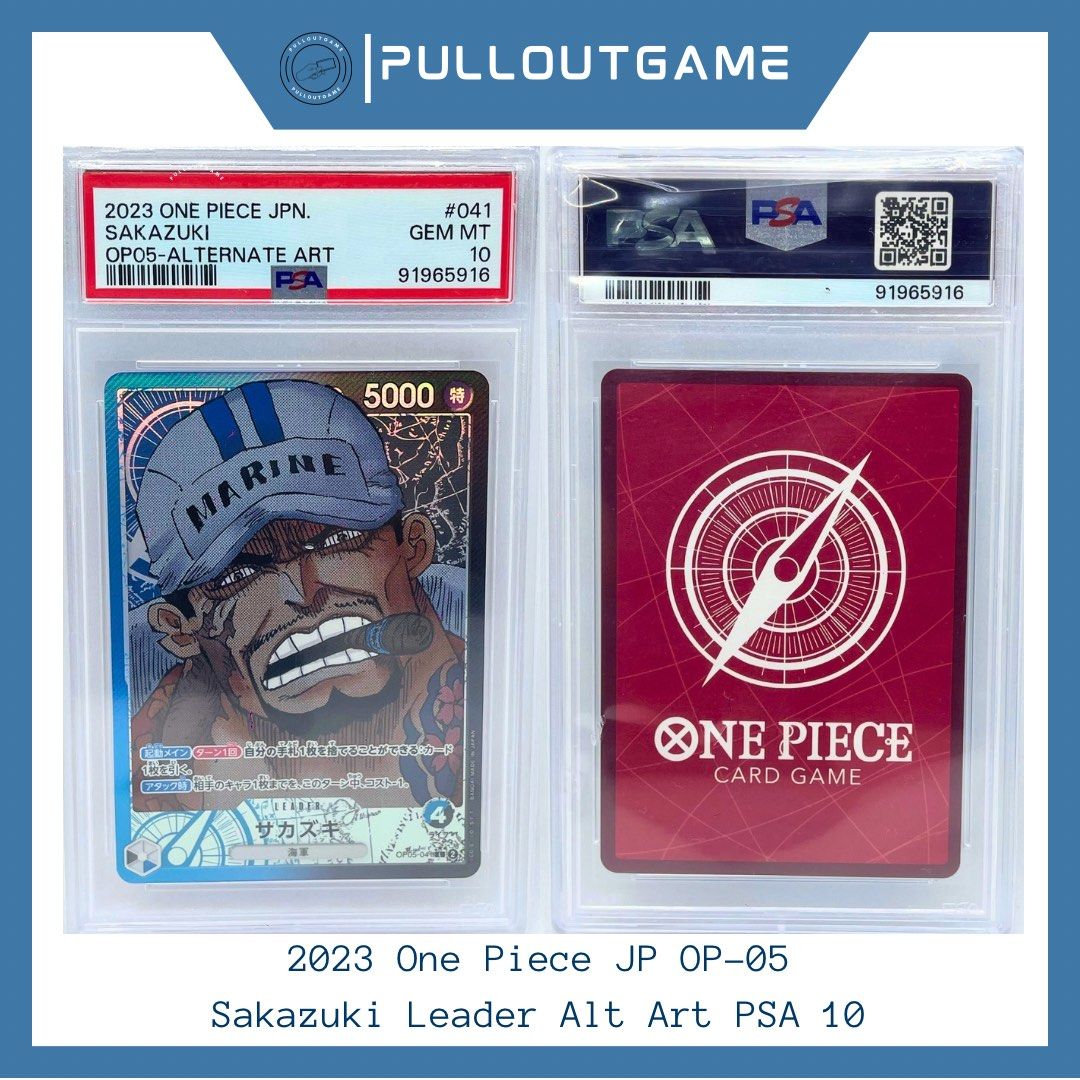 One Piece Card Game JP OP-05 Sakazuki Leader Alt Art PSA 10, Hobbies &  Toys, Memorabilia & Collectibles, Fan Merchandise on Carousell