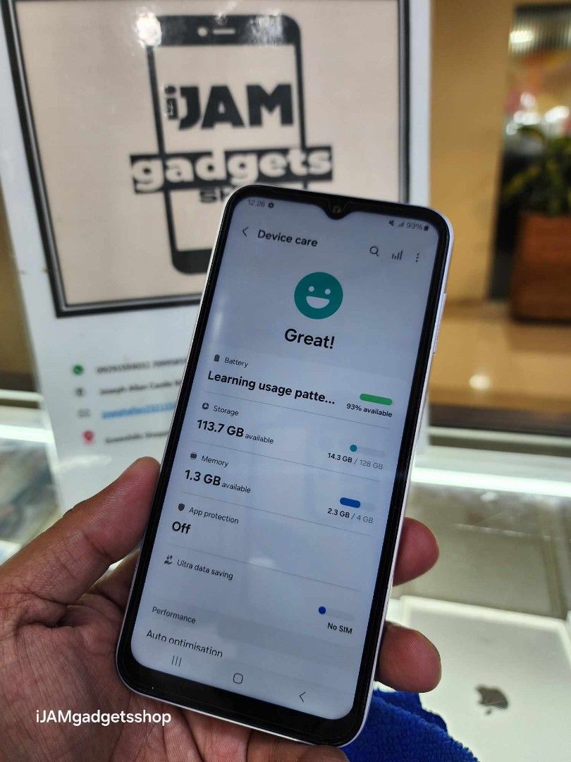 Samsung a14 (Category: Samsung) located in Manila. Submitted by ijamgadgetsshop (Listing ID 1326024885, Image 2). Description: samsung a14 2ndhand 128gb unit only with case and charger we do cod and same day delivery can pick up in our store in greenhills Aquarium area stall nunber y40 Tapat ng admin office we accept credit card +% ggives+6% spaylater+6% accept trade in /swap call or txr 09297180543 09291593032.
