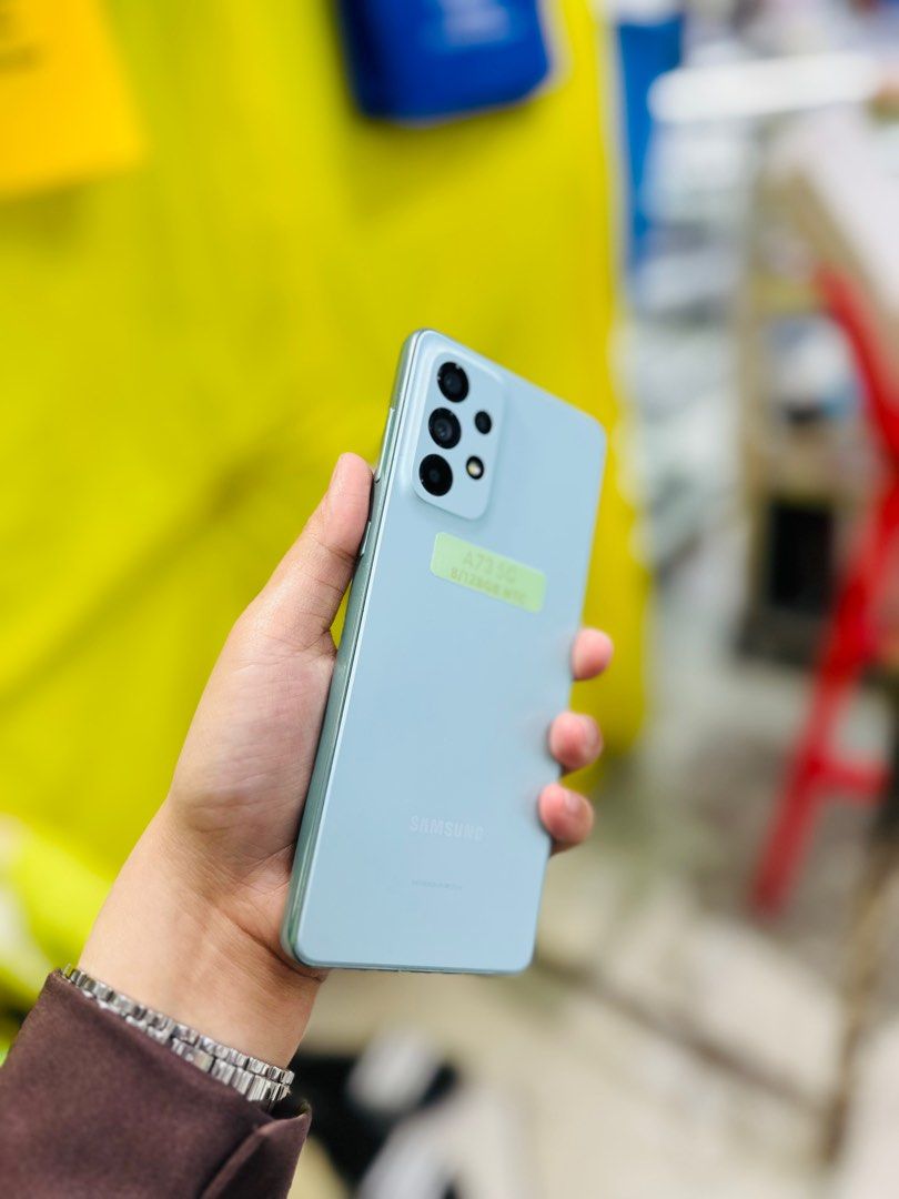 Samsung A73 5G 8/128GB OPENLINE NO ISSUES NTC APPROVED (Category: Samsung) located in Pasig City. Submitted by najihahtelecomshop2018 (Listing ID 1326121027, Image 3). Description: Onhand | Pre-owned Samsung A73 5G 8/128GB NTC APPROVED OPENLINE NO HIDDEN ISSUES NO HISTORY OF REPAIR 99%Smooth TEST TO SAWA RESET ALL YOU WANT NOT REFURBISHED AUTHENTIC PHONE ALL WORKING Mode of Payment : ⬇️ ▪️Cash ▪️Bank Transfer ▪️Gcash 📍Installment available here 