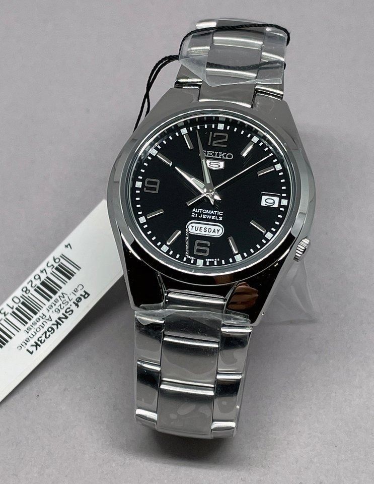 Seiko 5 SNK623 Men s Automatic Black Dial Stainless Steel Watch snk623k snk623k1 Brand New In Box Men s Fashion Watches Accessories Watches on Carousell