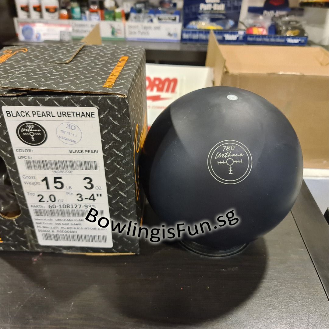 SG] Hammer Black Pearl Urethane Mid Performance Bowling Ball