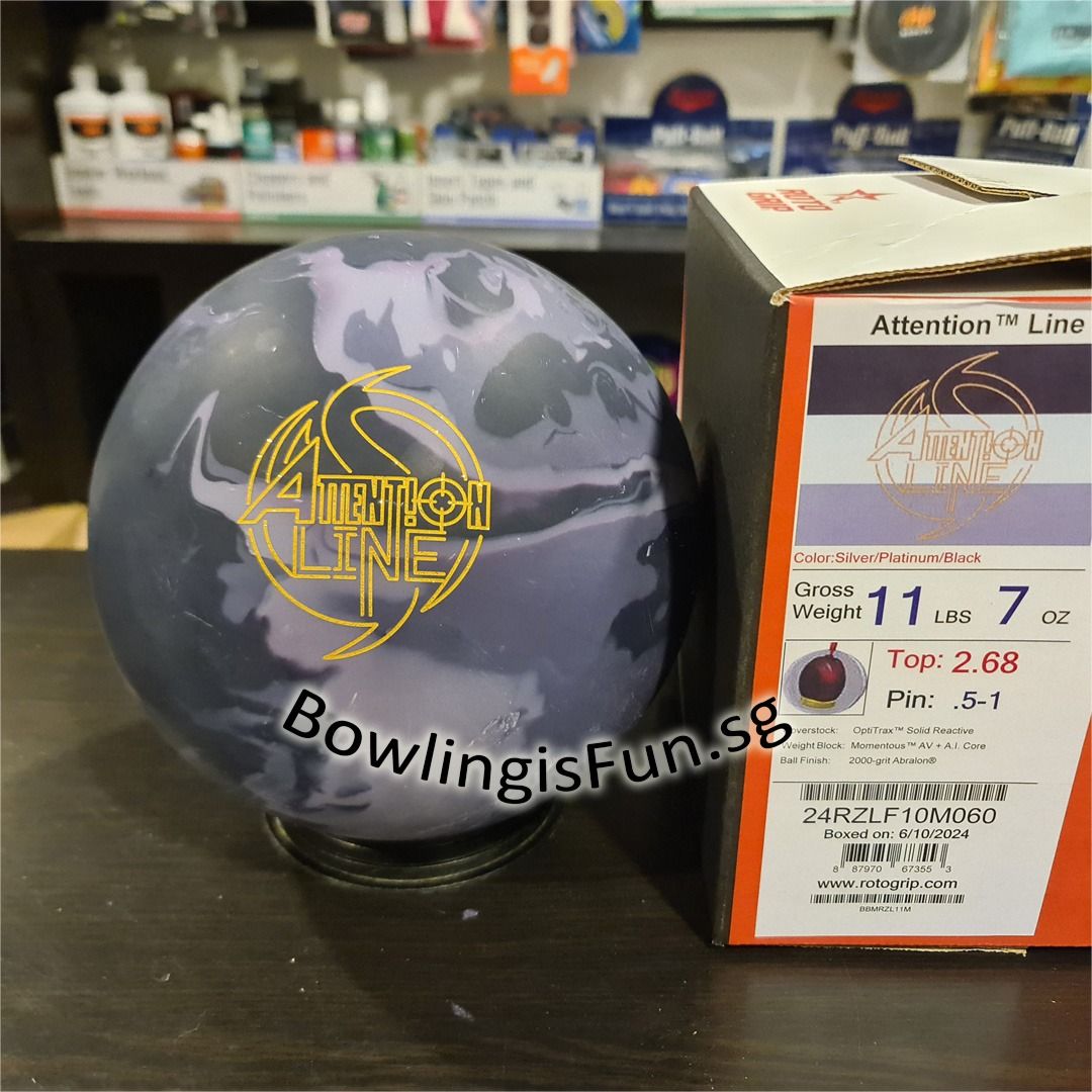 [SG] Roto Grip Attention Line Pro Performance Bowling Ball, Sports