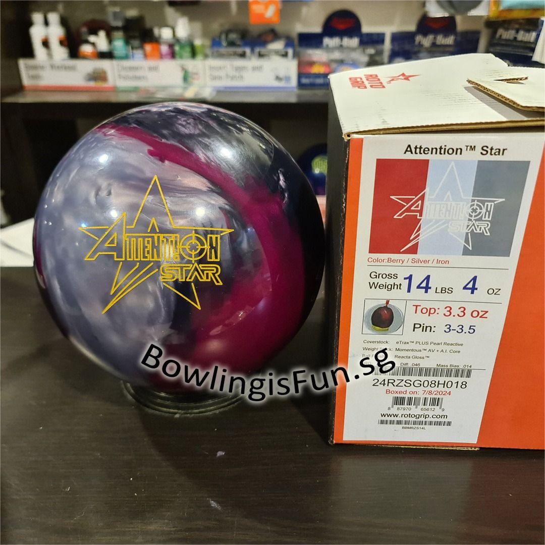 Roto Grip Attention Star Bowling Ball 14lb NIB First Quality