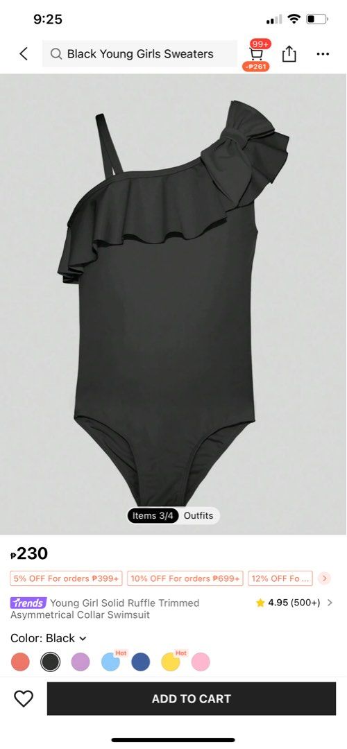 Shein Swimsuit (Category: Babies & Kids Fashion) located in Taguig. Submitted by amara2021 (Listing ID 1326100673, Image 1). Description: 300 Bundle Size 4 .