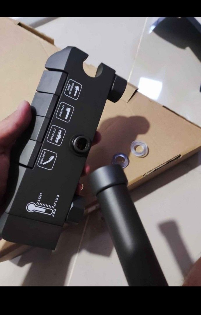 Shower set 2 inlet hose grey, Furniture & Home Living, Bathroom