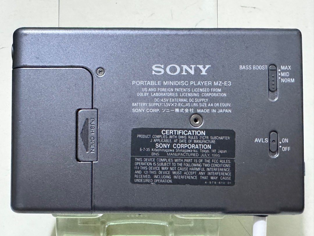 超希少 】SONY MD WALKMAN MZ-E3 完動品 - メルカリ