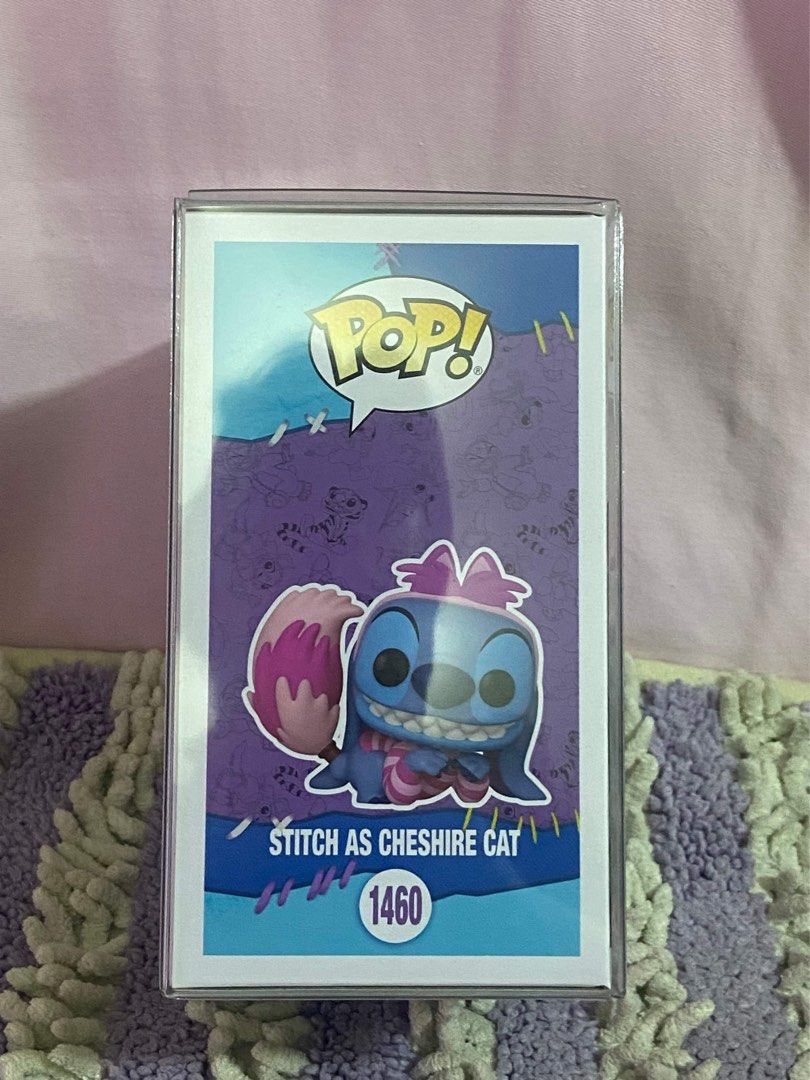 Stitch as Cheshire Cat (1460) (Category: Designer & Blind Box Toys) located in Quezon City. Submitted by kay0821 (Listing ID 1326109172, Image 2). Description: FUNKO POP! Stitch in costume (1460) as Cheshire Cat Condition: 10/10 Good as new w/ FREE Boss protective case! 850PHP only Payment method: Gcash Maya BDO Bank Transfer Shipping method: LALAMOVE GRAB EXPRESS LBC J&T.