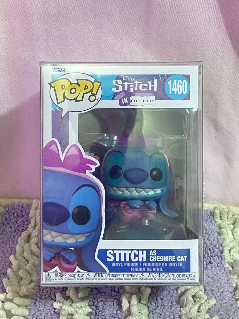 Stitch as Cheshire Cat (1460) (Category: Designer & Blind Box Toys) located in Quezon City. Submitted by kay0821 (Listing ID 1326109172, Image 1). Description: FUNKO POP! Stitch in costume (1460) as Cheshire Cat Condition: 10/10 Good as new w/ FREE Boss protective case! 850PHP only Payment method: Gcash Maya BDO Bank Transfer Shipping method: LALAMOVE GRAB EXPRESS LBC J&T.