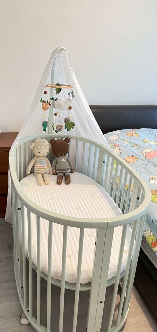 Stokke Sleepi Crib with drape Mint Green bb Carousell