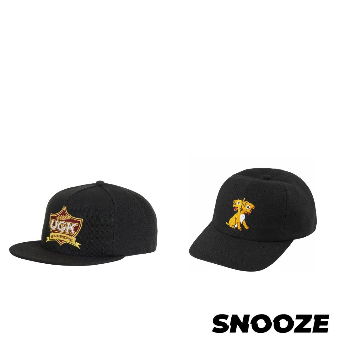 SUPREME UGK 5- PANEL BLACK / MELVINS 6 PANEL BLACK CAP, Men